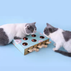 Cat & maine coon Multi-Hole Mice Puzzle Cat Toy with Scratcher & Grinder