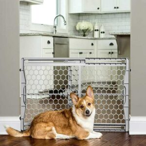 dog accessories Adjustable Easy-Fit Plastic Pet Gate, 28-42" Expandable - Ideal for Dogs and Cats