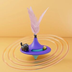 Cat & maine coon Interactive Gyroscopic Feather Cat Toy