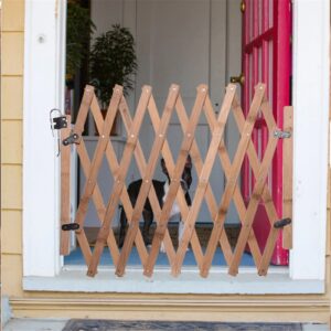 Cat & maine coon Adjustable Bamboo Pet Safety Gate - Retractable Dog & Cat Barrier Fence