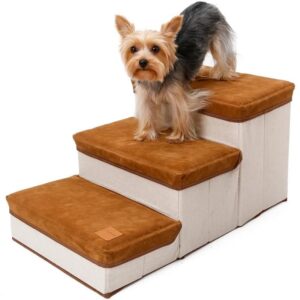dog accessories:Multi-Purpose Dog Steps with Storage - Pet Stairs and Ramp for Small Dogs and Cats