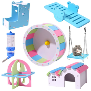 Cat & maine coon 7-Pack Hamster Exercise Wheel & Accessories Set