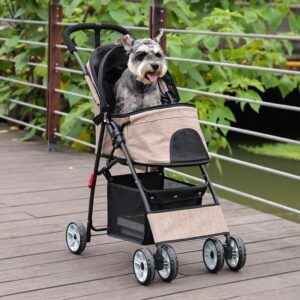 Pet Accessories Lightweight Pet Stroller for Dogs & Cats with 360° Rotating Wheels